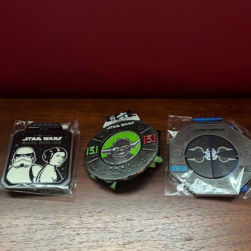 Star Wars Rival Run 2021 Virtual Race Medals (set of 3)